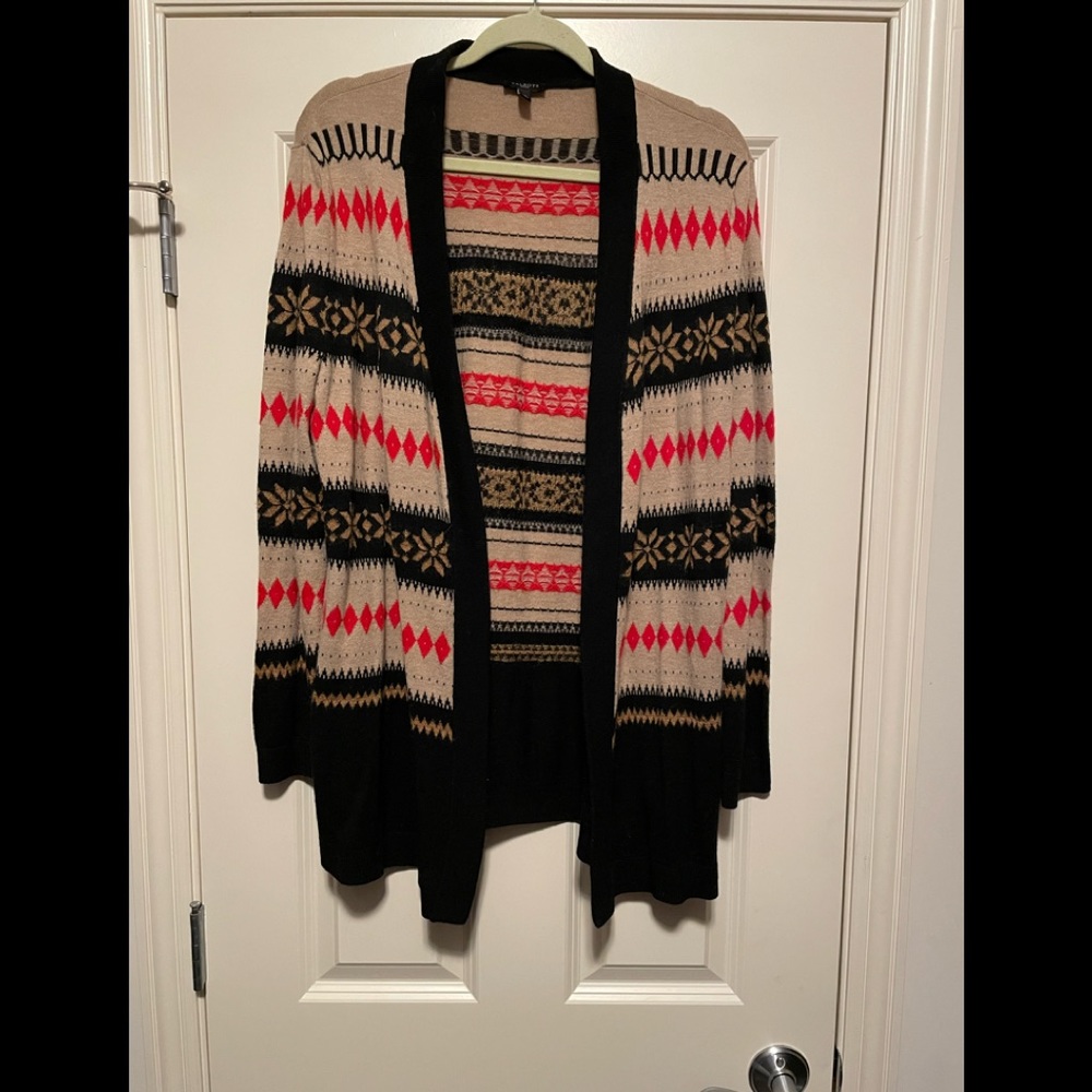 Talbot’s Patterned Open Cardigan - 1X